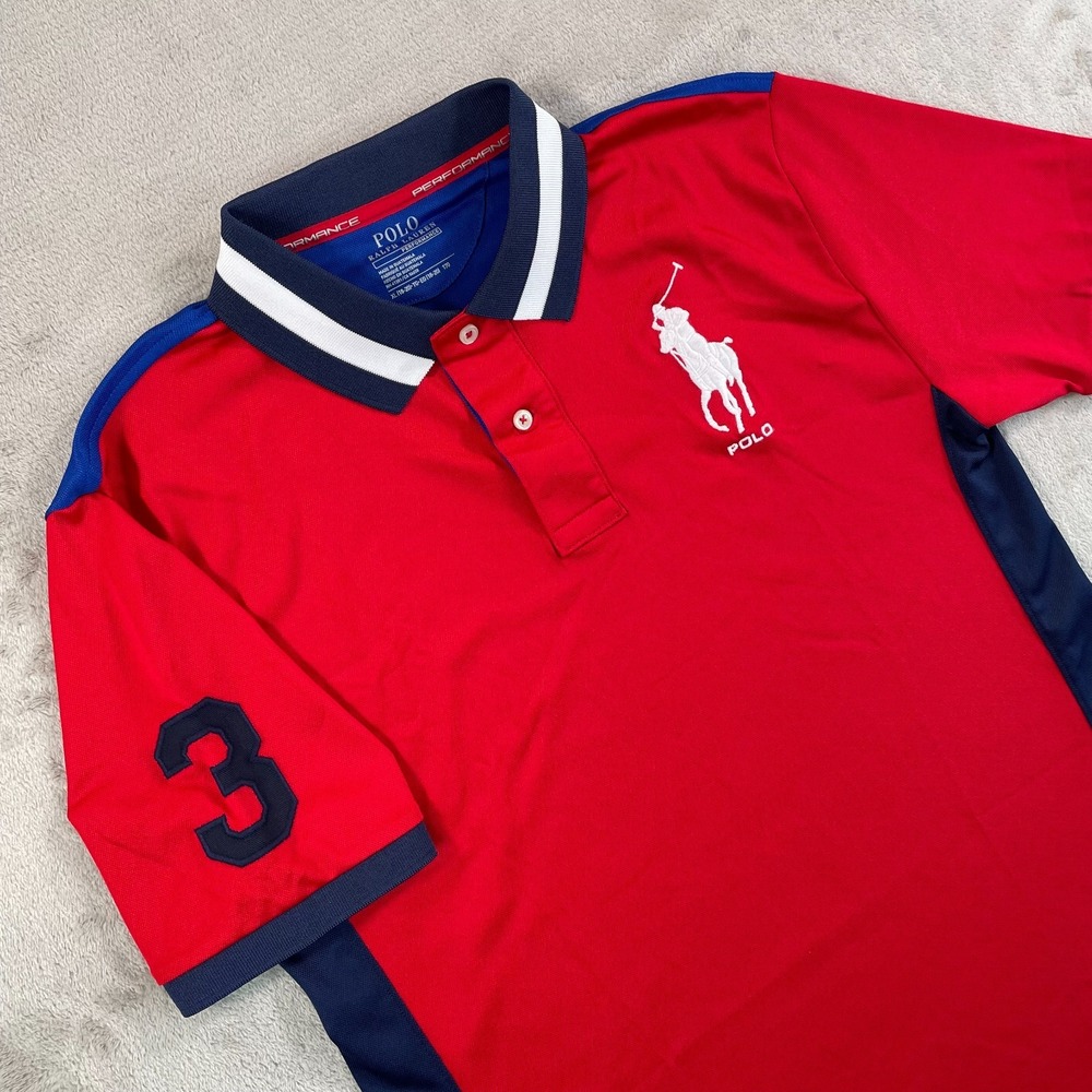 Polo Ralph Lauren Performance Polo Shirt Boys XL (18-20) Multi Big‎ Pony NWOT
